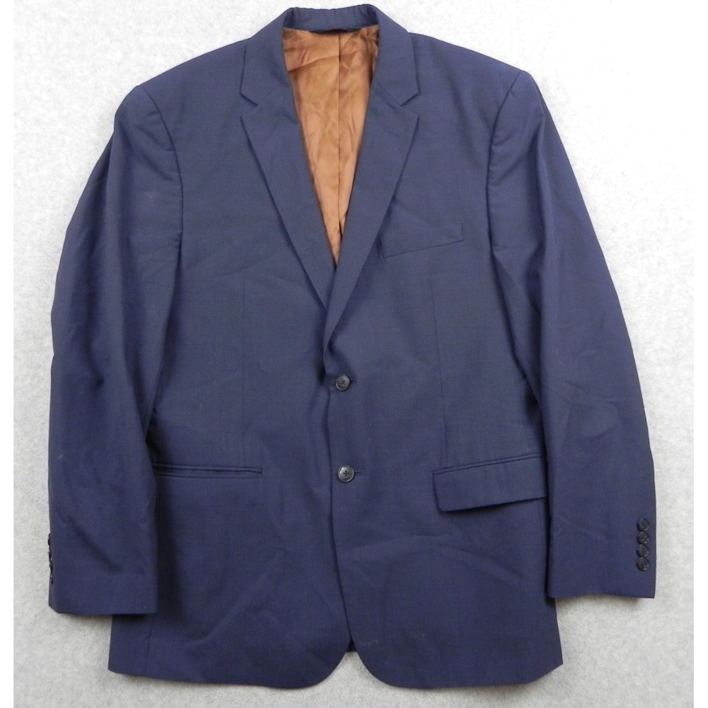 Jos A Bank Blazer Mens 43R Joseph Slim Fit Wool 2-Button Suit Jacket Coat Blue